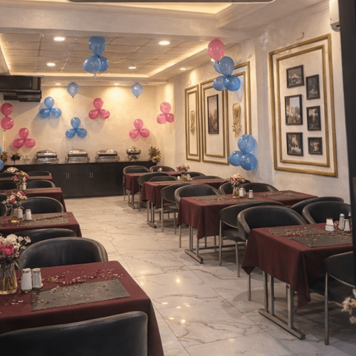 Restaurant dining area at Hotel Devine Zirakpur